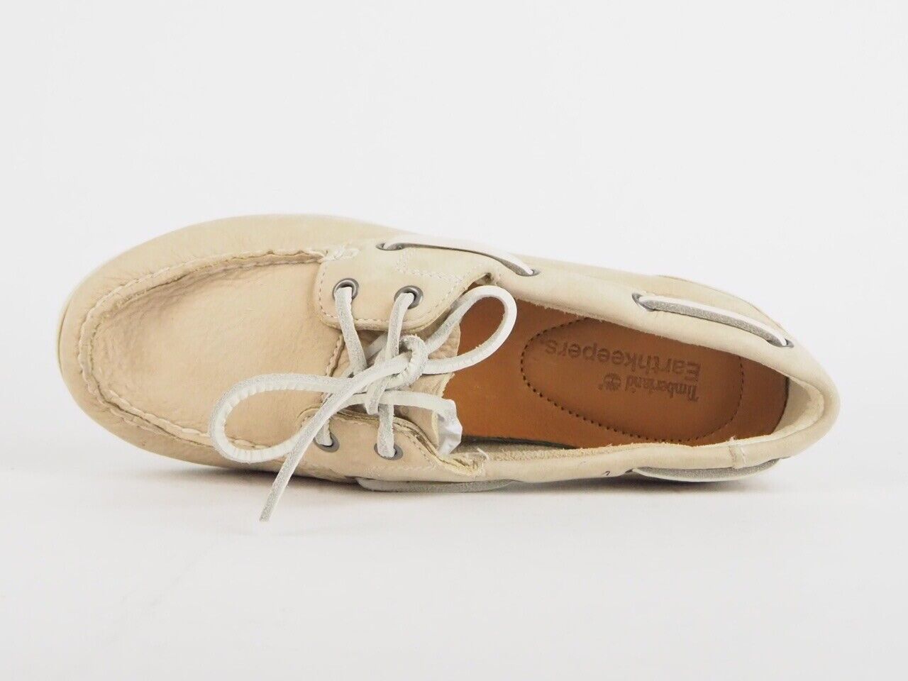 Womens Timberland Earthkeepers Classic 3941R Beige Leather Casual Boat Shoes