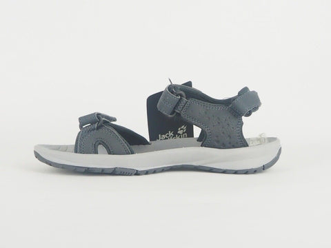 Womens Jack Wolfskin Lakewood Cruise Grey Synthetic Walking Strap Sandals