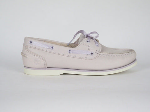 Womens Timberland Classic A1W9Y Light Purple Leather Casual Boat Shoes UK 5