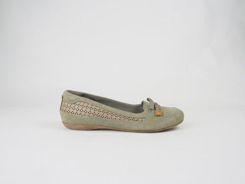 Womens Timberland Falmouth Ballerina 8017R Leather Slips On Flat Grey Shoes - London Top Style