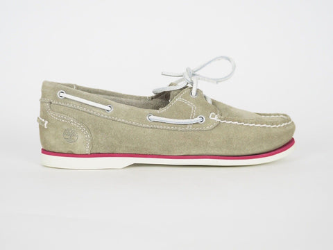 Womens Timberland EK Clasic 2 Eye 8224A Grey Leather Boat Shoes UK 6.5 - London Top Style