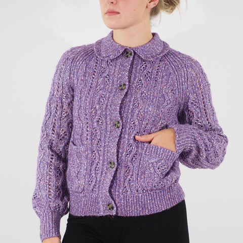 Mauve sweater cardigan best sale