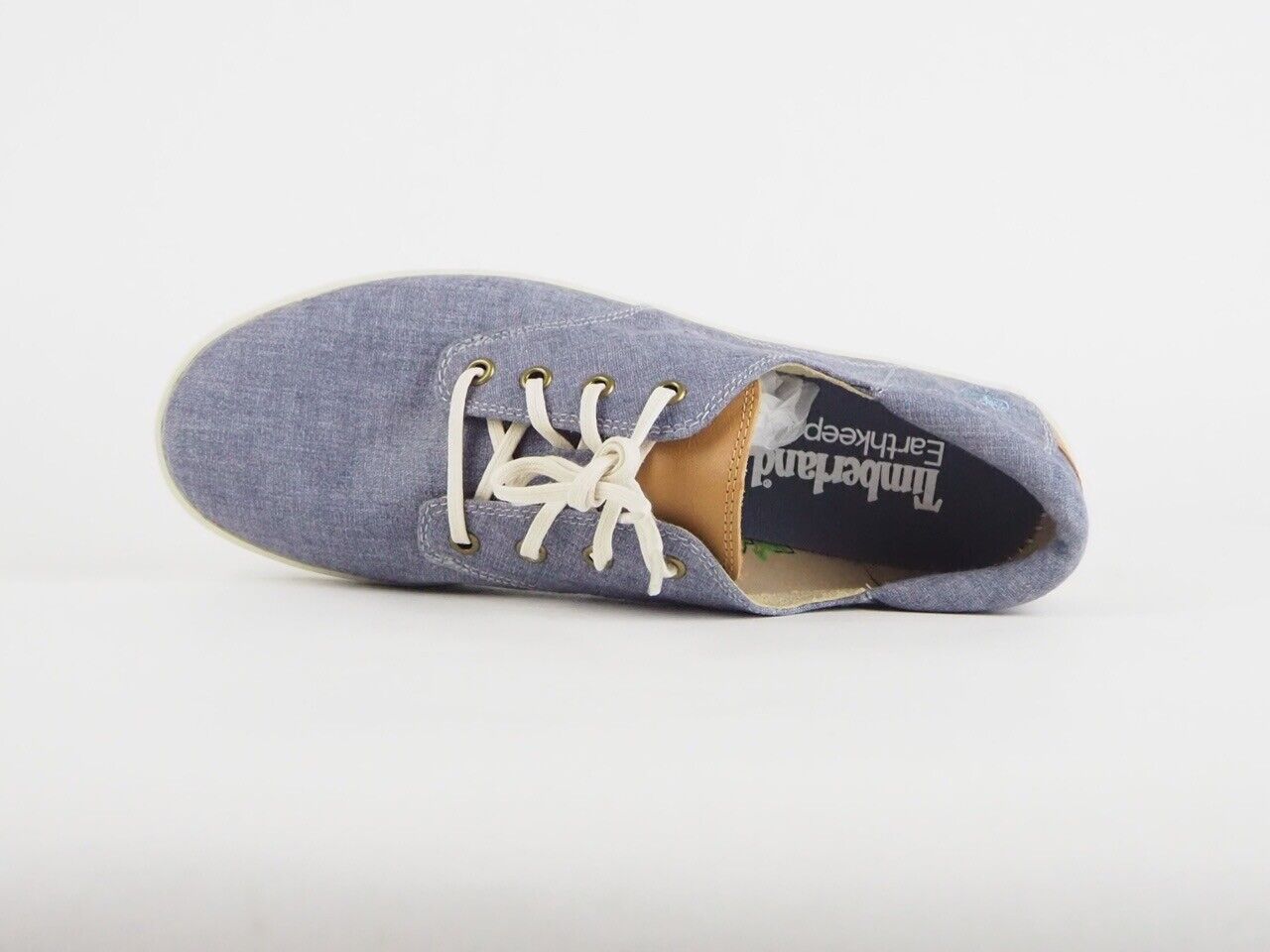 Womens Timberland Ek Casco Bay 8945A Blue Denim Lace Up Casual Canvas Shoes