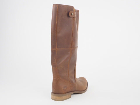 Womens Timberland Savin Hill 8549A Brown Leather Zip Up Tall Boots