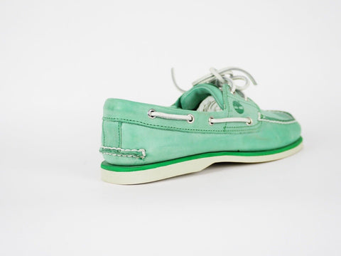 Mens Timberland Classic A13NZ Mint Green Leather Casual 2 Eye Casual Boat Shoes