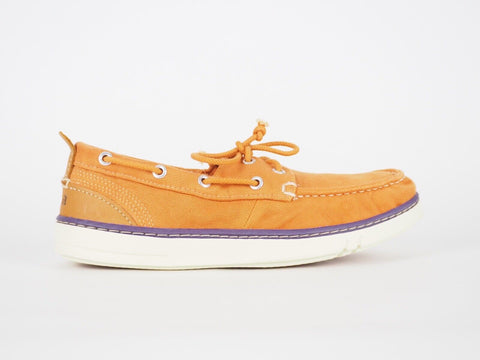 Womens Timberland Hookset 8441B Light Orange 2 Eye Lace Up Casual Boat Shoes