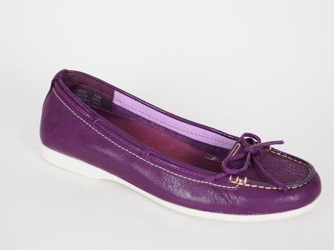 Womens Timberland Benin 10685 Purple Leather Slip On Ballerina Shoes - London Top Style