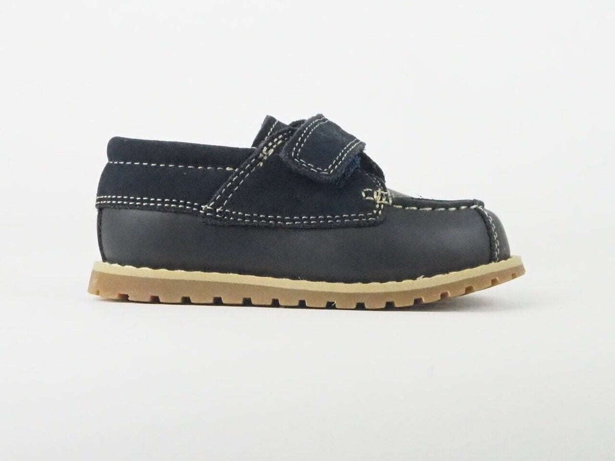 Toddlers Timberland Pokey Pine Oxford A1JUS Navy Leather Boys Strap Shoes