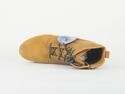 Juniors Timberland Newmarket Chukka A1CEE Wheat Leather Lace Up Boots