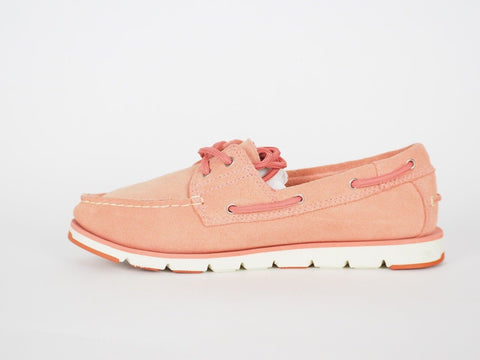 Womens Timberland Camden Falls A1MW8 Pink Suede Boat Deck Shoes - London Top Style