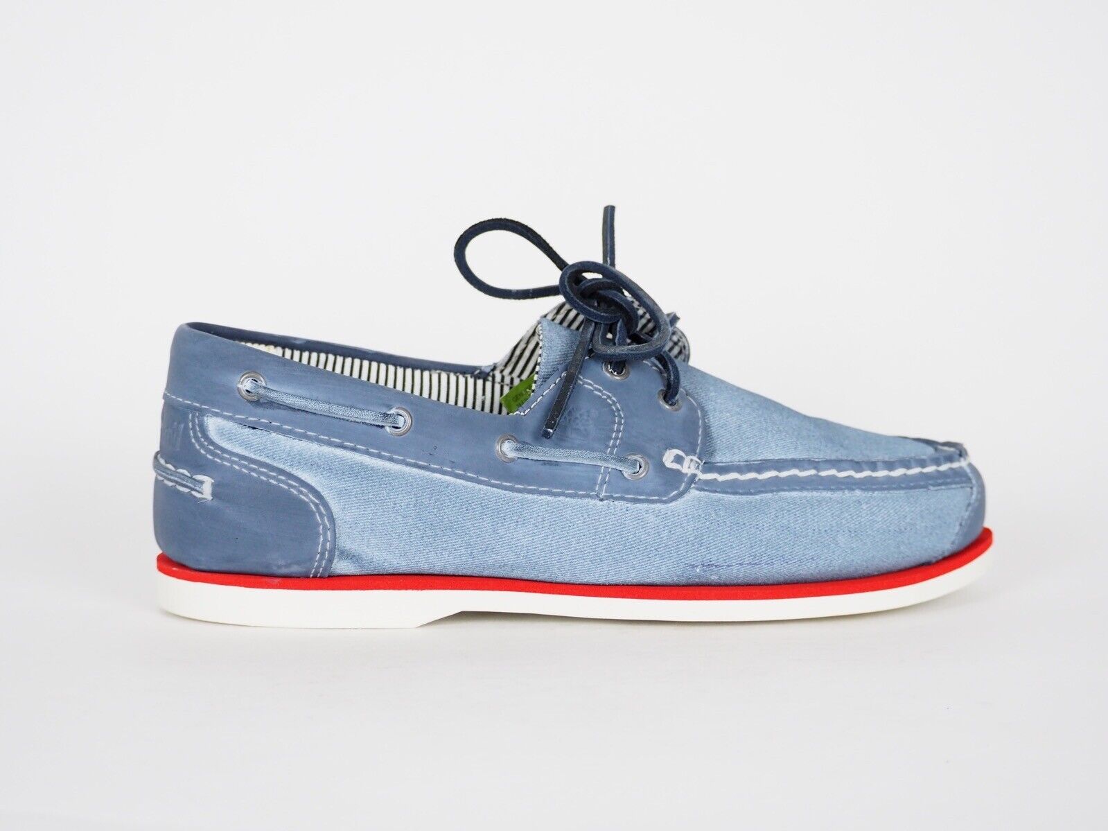 Womens Timberland Amherst 24675 Navy Leather Fabric Boat Shoes - London Top Style