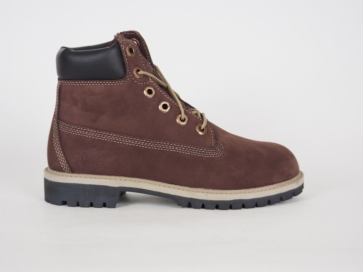 Juniors Timberland 6 In Premium 98973 Burgundy Leather Lace Up Chukka Boots