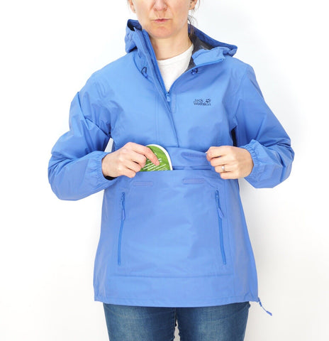 Womens Jack Wolfskin Cloudburst Smock 1108642 Baja Blue Waterproof Hooded Jacket - London Top Style