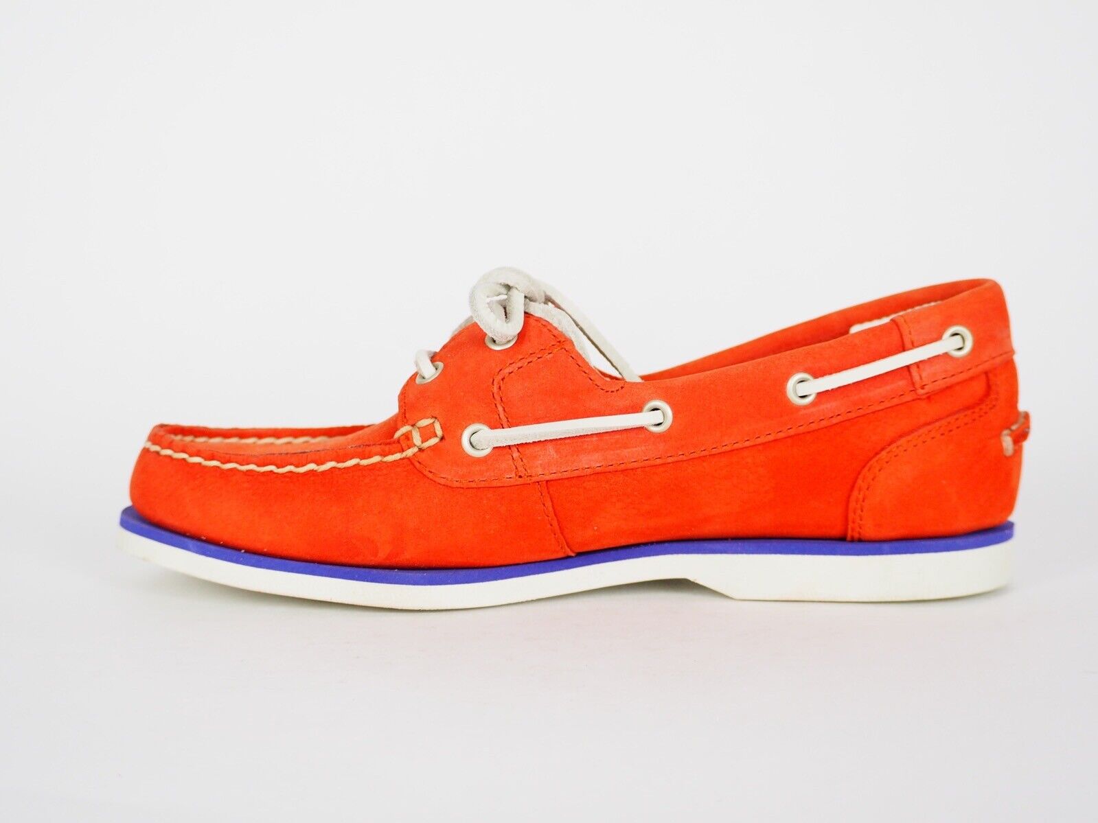 Womens Timberland EK Classic 2 Eye 8860R Orange Leather Boat Shoes UK 5 - London Top Style