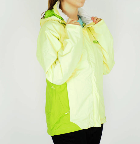 Womens Jack Wolfskin 5006521 Lemonade Yellow / Green Zip Up Warm Hiking Jacket